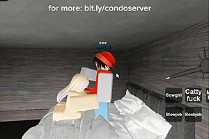 roblox condo turns into blowjob and doggystyle creampie session