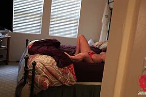 Busty redhead Siri pleasures herself with her fingers, showcasing her sultry skills