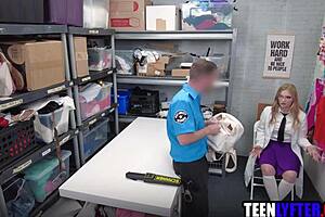 geeky teen fucked for shoplifting by police 😏