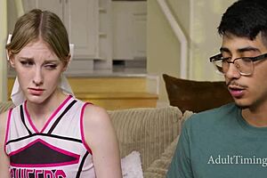 18yo virgin cheerleader fucks her dorky friend to stick it to the jocks running a wager on her v card adulttiming!