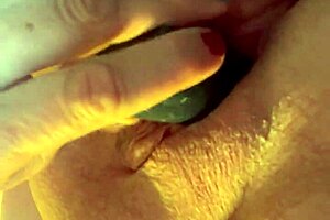 Intriguing View Of Cum On Pussy After Dildo Play