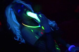 The first lesbian party with sex toys that glow in the dark