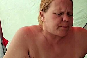 Sneaky Outdoor Creampie In A Camping Tent