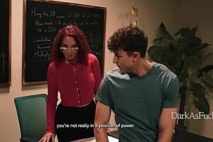 Teacher Blackmailed Into Threesome With Student and His Friend