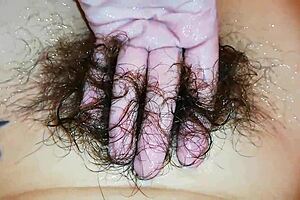 hairy bush underwater reveals super hairy pussy fetish close-up