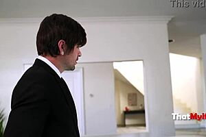 Mr and mrs smith parody features vanessa sky and lucky fate in group milf action