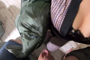 cheating wife blows friend in hot jumpsuit 😈