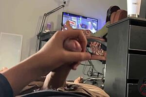 Brazilian Brunette Gets Off Watching Me in Public Spot