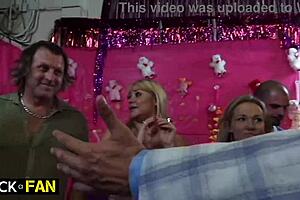 Samantha, Nikki, and Siri engage in intense group sex with deepthroat blowjobs, handjobs, and big natural tits in homemade amateurs scene