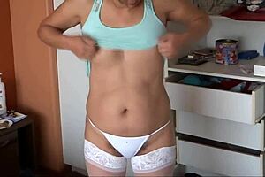 58-Year-Old Latina Milf Flashes Tits Before Fucking