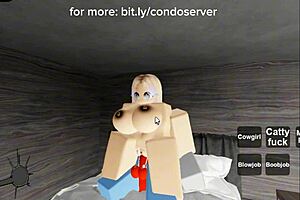 roblox condo turns into blowjob and doggystyle creampie session