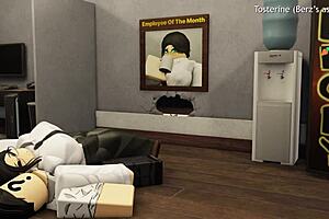 fucking my girlfriend doggystyle at the office