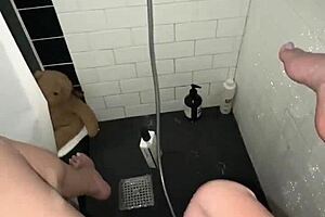 Arabian Snowwhite masturbates in the shower in Los Angeles.