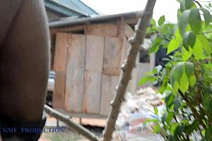 mad bbw picking dirt from the bin gets fucked by a lonely guy