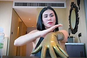 Latex glove fetish with soothing ASMR sounds