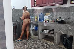 Stepdaughter Naked Stepfather At Home! Huge Ass In Lingerie Fetish Fuck!