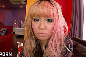 Blonde Japanese Teen Rica Enjoys Blowjob And Pussy Creampie