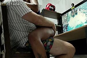 The slut is fucked in her hair, a wild one