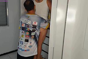 Stepsister cleans my room while stepfather renovates backyard