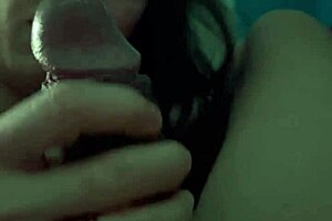 a latina milks him in the car during long trip cum in mouth