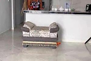 Ebony stepsister fucks horny neighbor