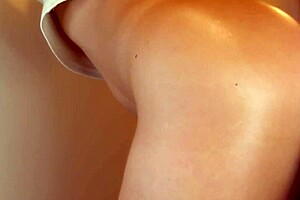 Uncensored japanese girl bent over for doggystyle cum on ass