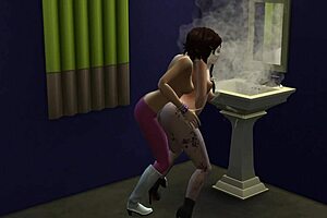 sims 4 licks fresh pussy in public toilet?
