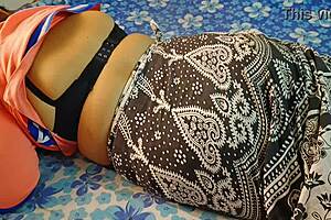 Cheating desi girlfriend strips and enjoys passionate sex with lover in hotel room