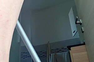 hottie cleans house in panties