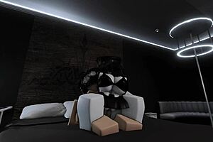 fucking my busty goth friend in roblox, she's so sexy 😈