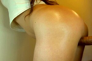 Uncensored japanese girl bent over for doggystyle cum on ass