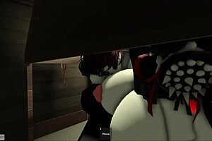 Masked guy fucks resting cosplayer almost cumming inside