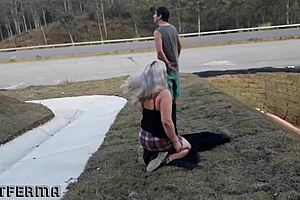Fat Milf Blows Bent Over On Street