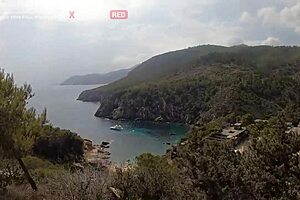 Beautiful beach in paradise, Ibiza, witnessing hardcore sex