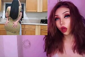 Hot latina stepmom fucks stepson in kitchen!