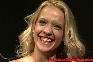 European Babe Faces Discipline Before Sampling Liquid