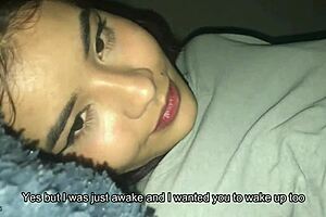 Skinny Latina rides stepbrother after gym and swallows his cum.