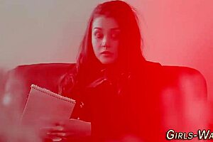 my tattooed lesbian babe fingers herself orally while masturbating in stockings high definition