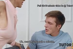 Pervert boy is fucking with a mature tutor in the jungle of knowledge