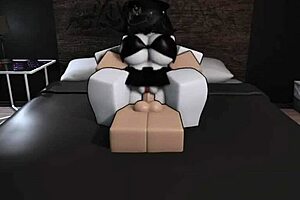 fucking my busty goth friend in roblox, she's so sexy 😈