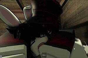 Masked guy fucks resting cosplayer almost cumming inside