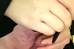 german amateur uses toothbrush and vibrator for intense bathroom session