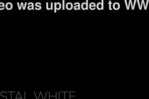 Hot solo masturbation clip with Crystal White - a classic tease