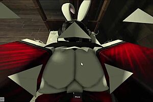 Masked guy fucks resting cosplayer almost cumming inside