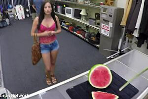 Swallow My Sword With Latina Brunette Natural Tits Facial Cumshot Blowjob