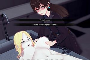 Blonde with big tits plays cold comforts demo! 😊