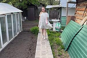 Fucking a russian beauty in the countryside nature.