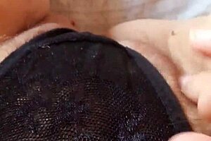 Gretala flashes in transparent thong while pregnant