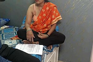 indian stepmom alone at home gets muff dived and anal doggystyle