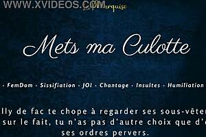 Mets ma culotte - french femdom sissification audio joi